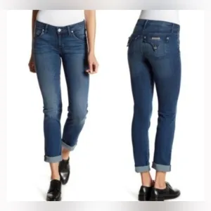 Hudson Bacara Straight Flood Cuff Jeans | Medium Dark Blue | NWOT | Size 26