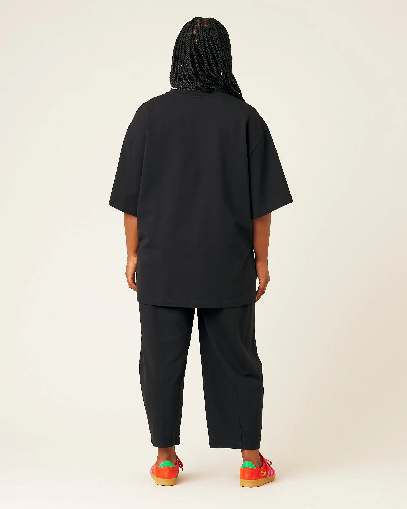 Huxley Black Cotton Jersey Trousers