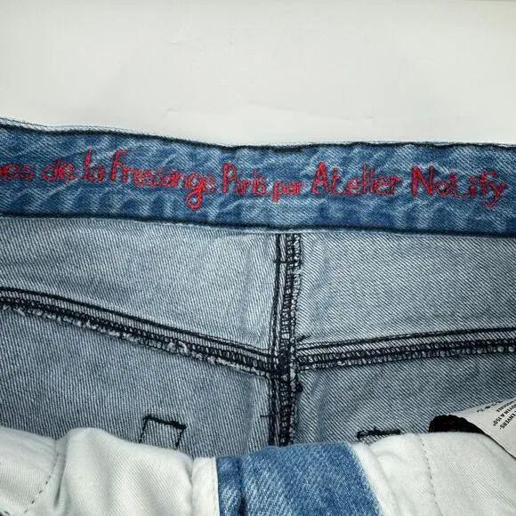 Ines De La Fressage High Rise Straight Luna Jeans Blue Size 27