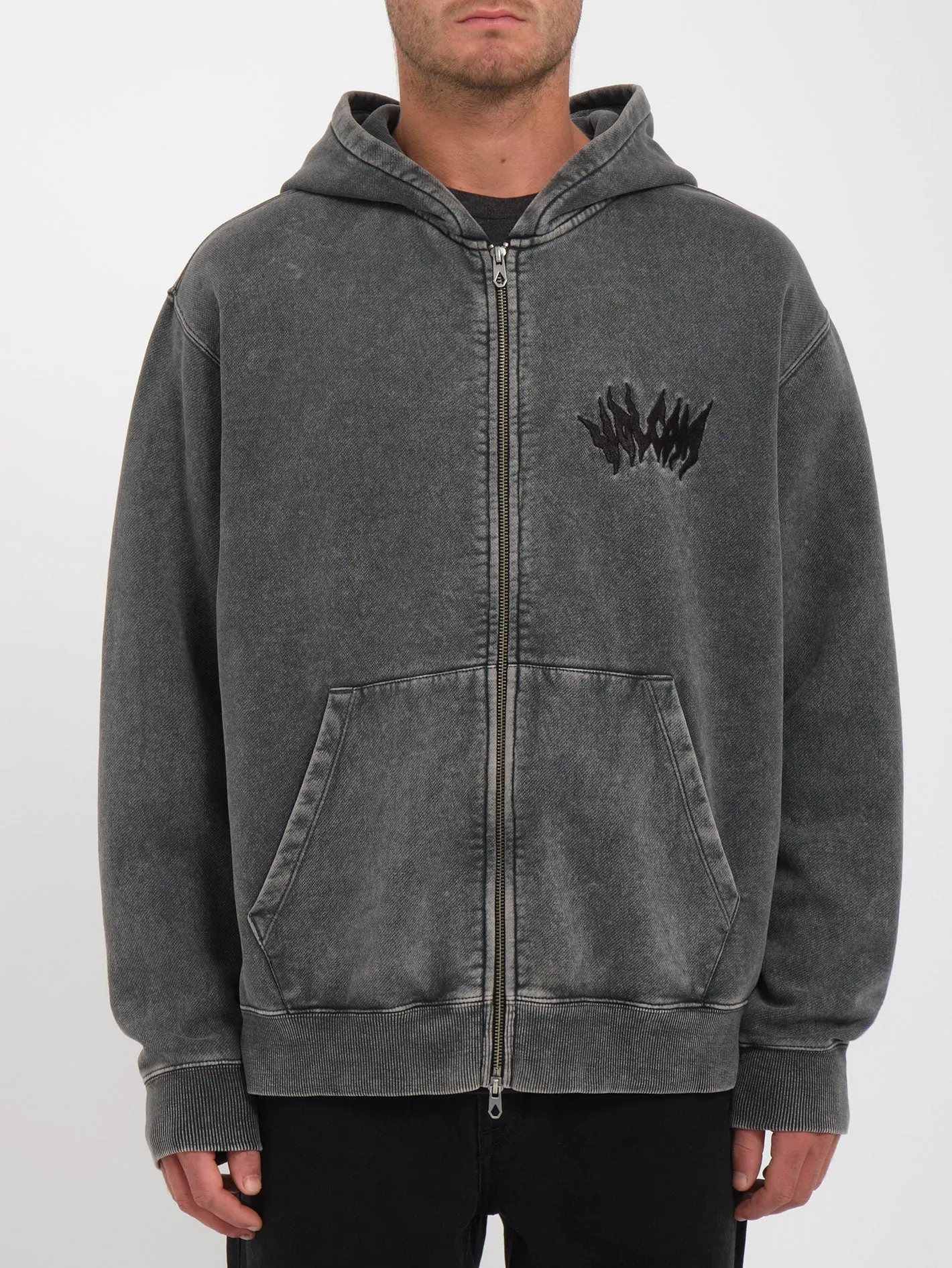 Issanka Zip Kapuzenpullover - BLACK