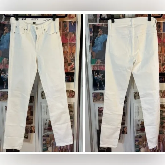 J. Crew 9&quot; Vintage Slim-straight Jean in White Wash Size 25T