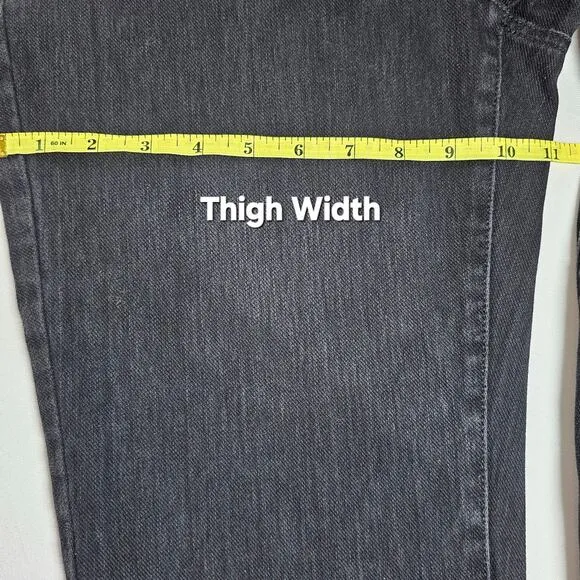 J. McLaughlin Black Straight Leg Mid Rise Cotton/Spandex Denim Jeans Size 12