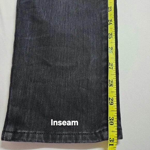 J. McLaughlin Black Straight Leg Mid Rise Cotton/Spandex Denim Jeans Size 12