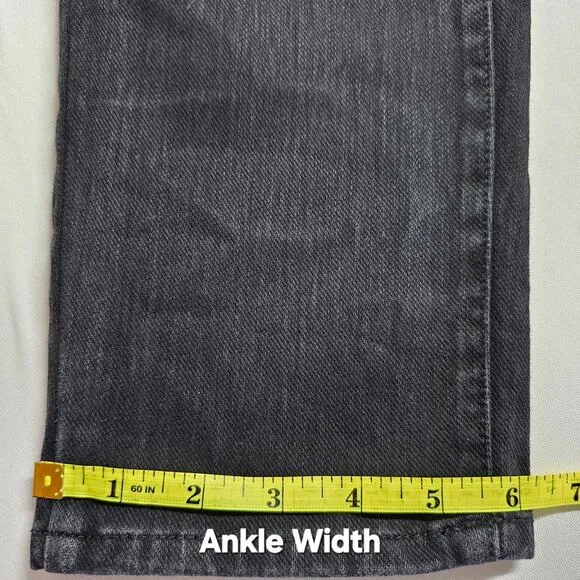 J. McLaughlin Black Straight Leg Mid Rise Cotton/Spandex Denim Jeans Size 12