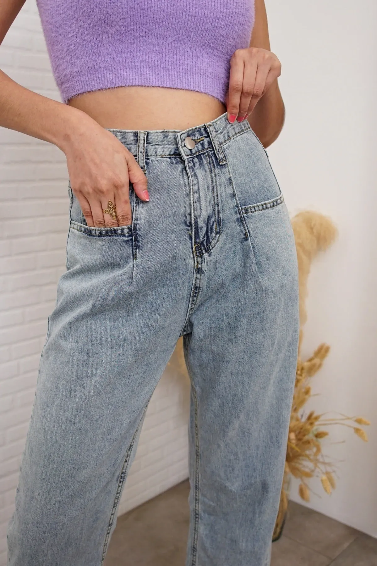 JAZLYN High-Waist Wide Leg Jeans