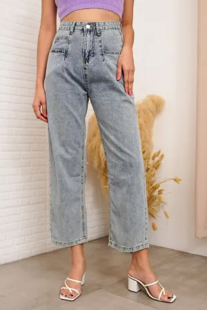 JAZLYN High-Waist Wide Leg Jeans