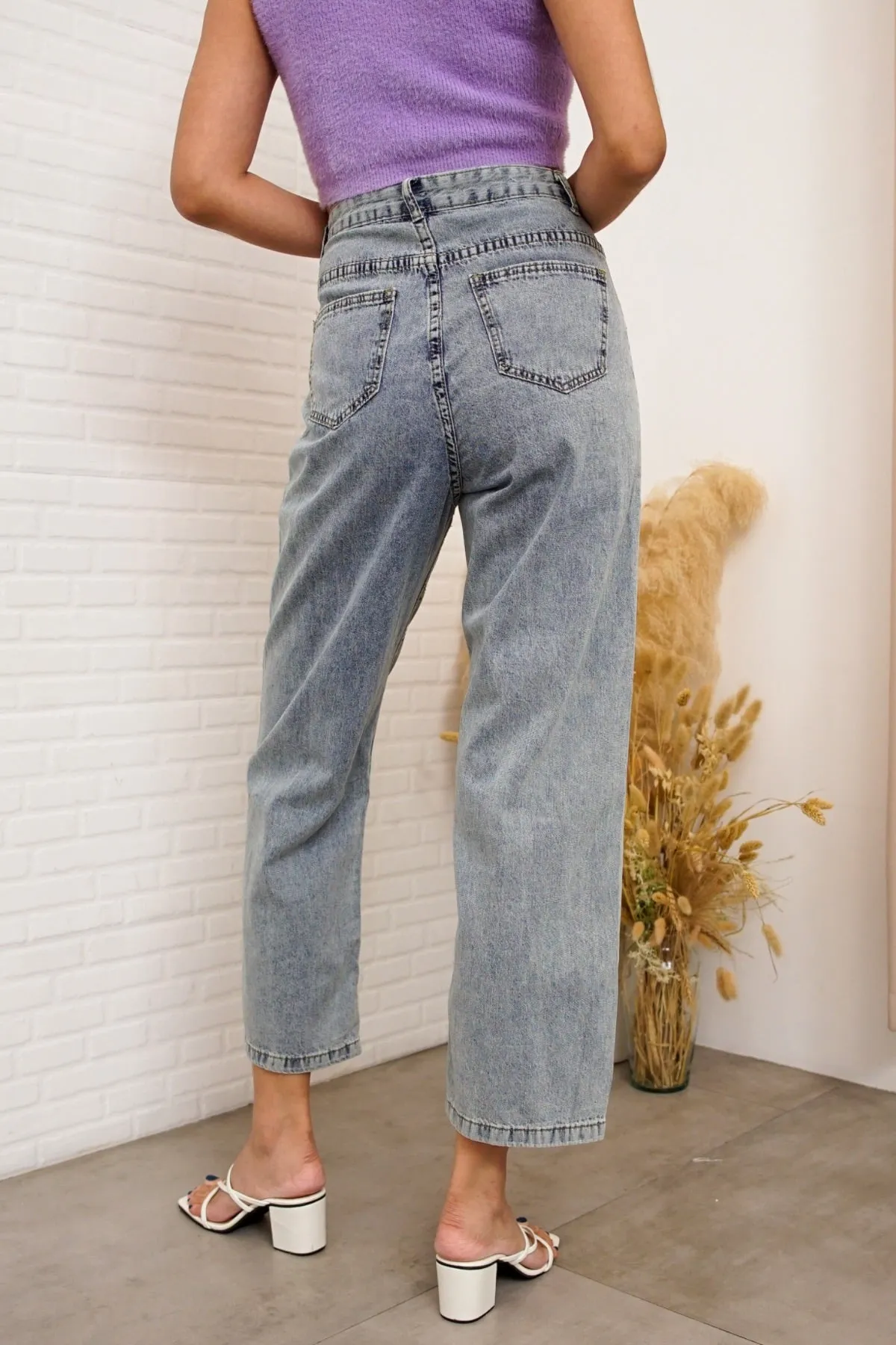 JAZLYN High-Waist Wide Leg Jeans