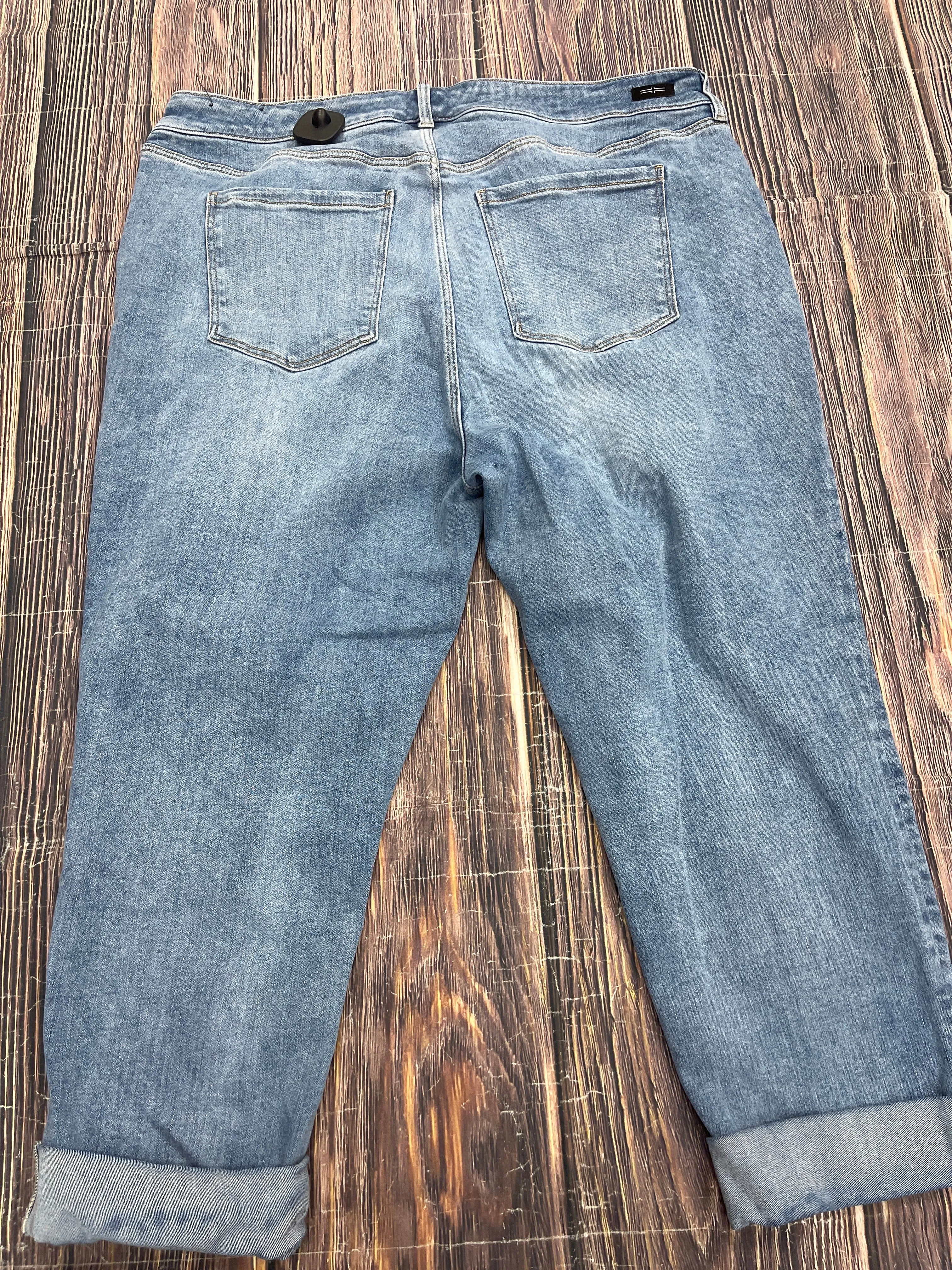 Jeans Straight By Liverpool In Blue Denim, Size: 20