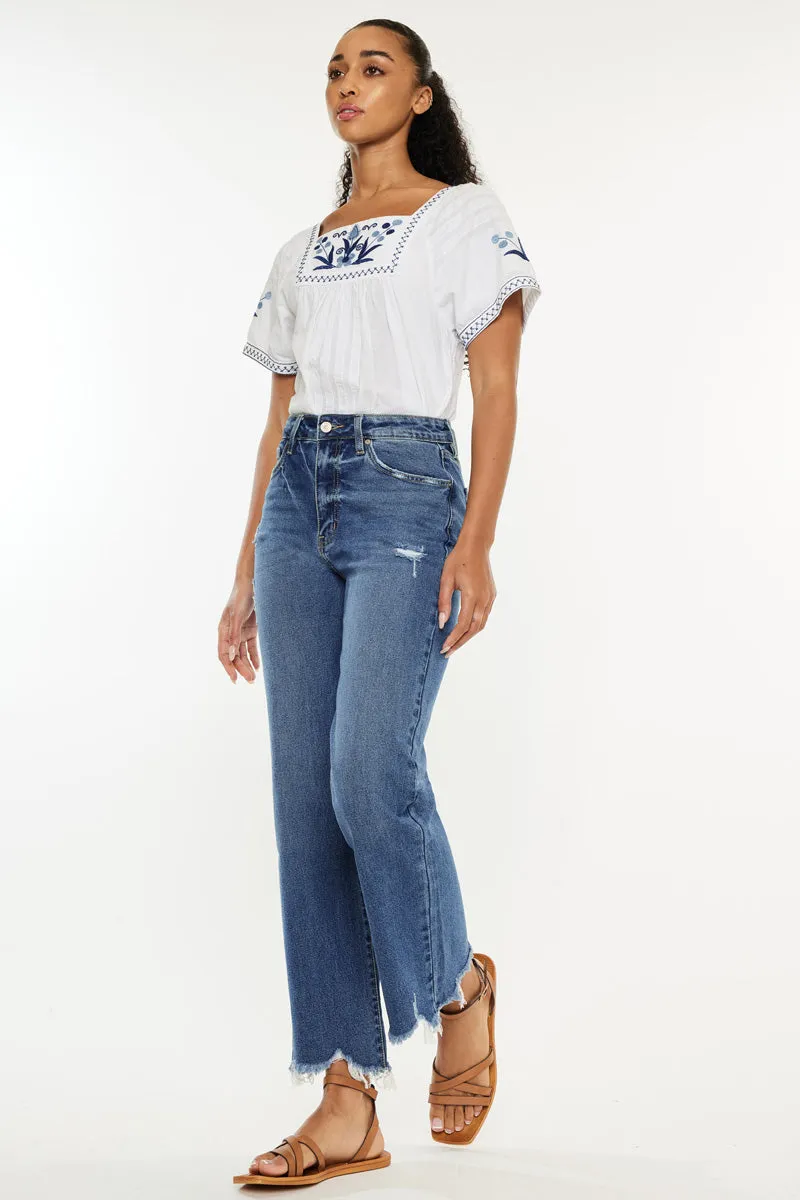 Jemma High Rise Slim Wide Leg Jeans