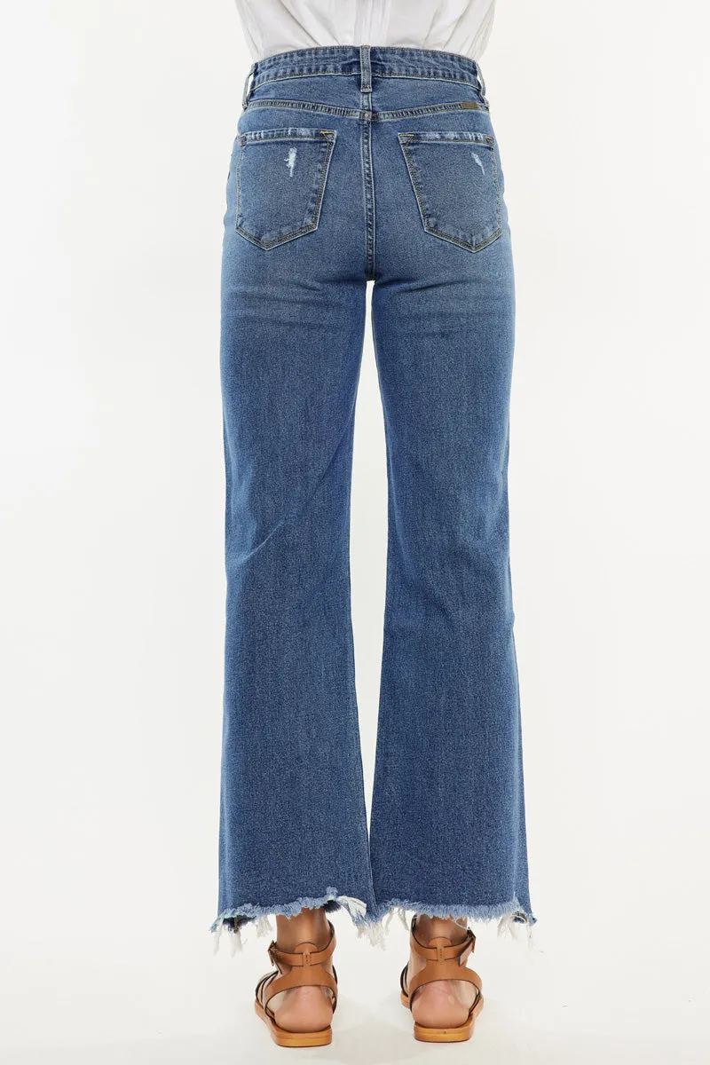 Jemma High Rise Slim Wide Leg Jeans
