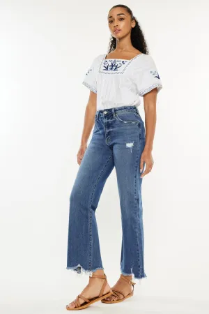 Jemma High Rise Slim Wide Leg Jeans