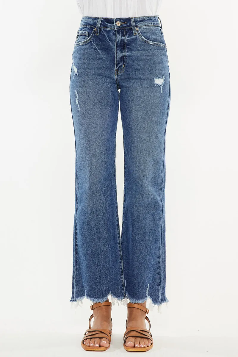 Jemma High Rise Slim Wide Leg Jeans