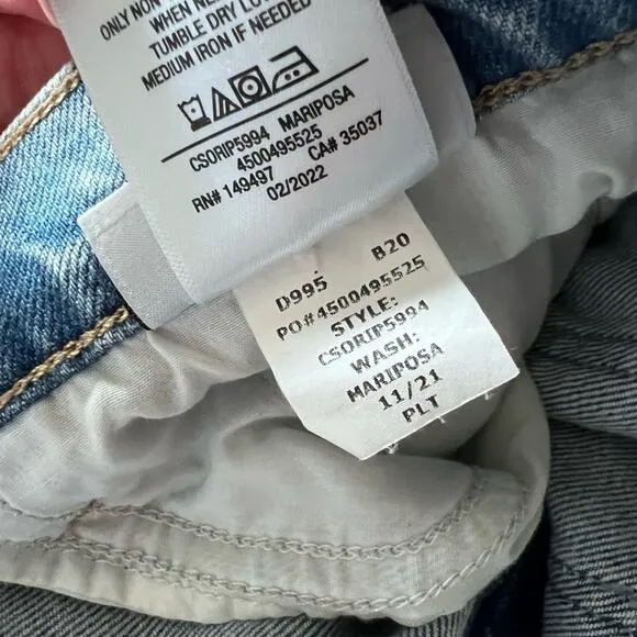 Joe's Jeans The Luna High Rise Straight Ankle Cigarette Jeans Mariposa Wash 30