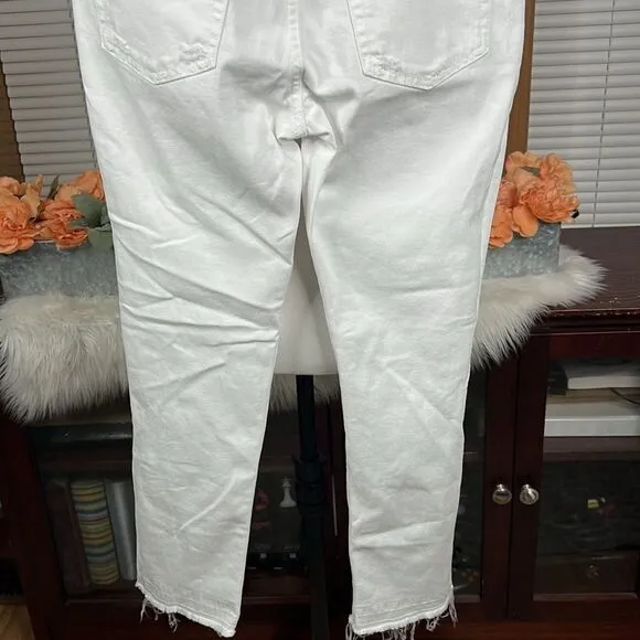 Joe’s Jeans White Azami Released Hem Straight Crop