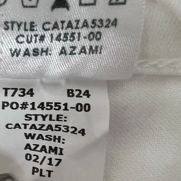 Joe’s Jeans White Azami Released Hem Straight Crop
