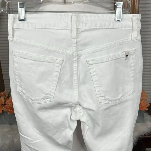 Joe’s Jeans White Azami Released Hem Straight Crop