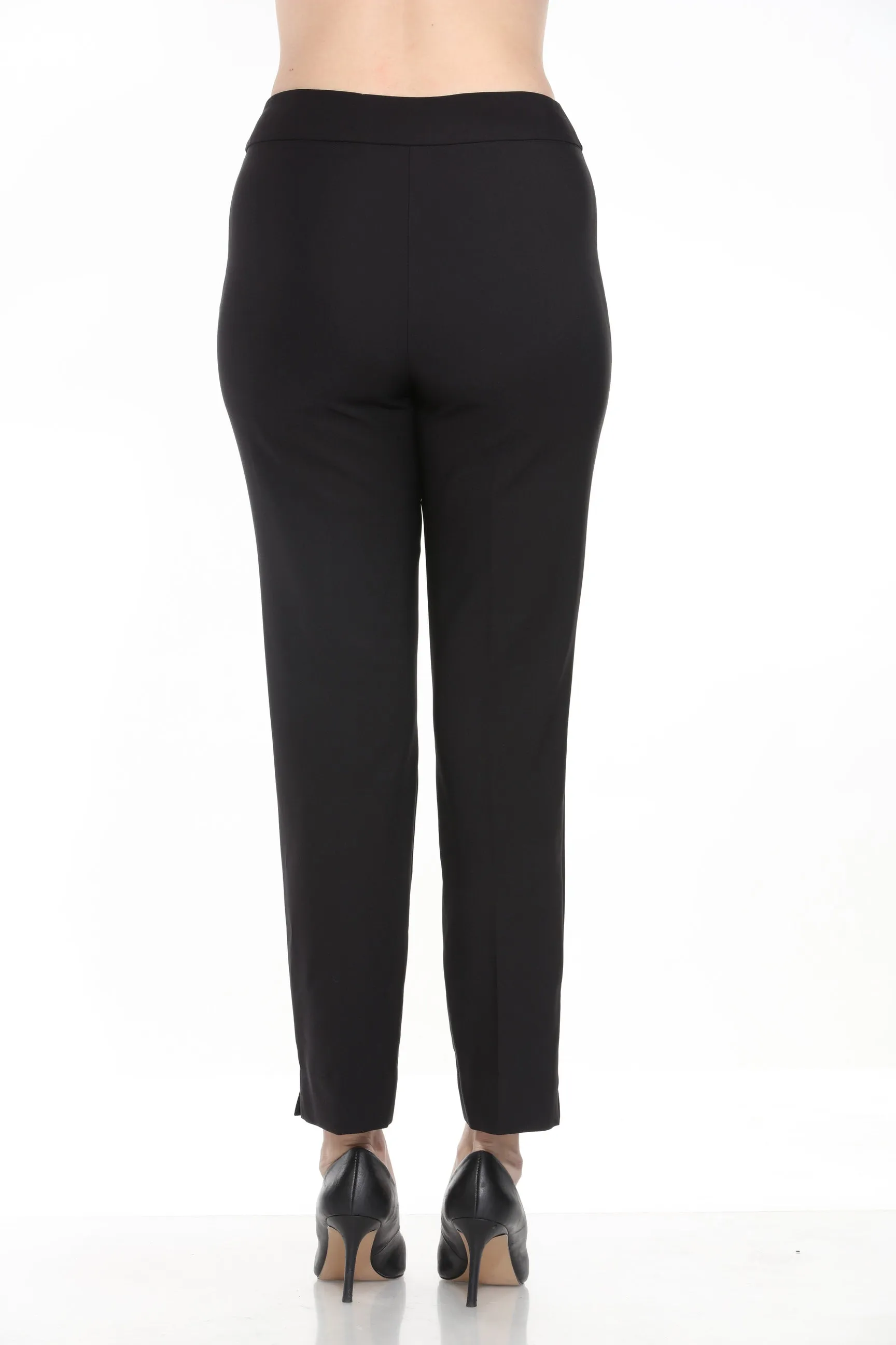 Joseph Ribkoff Black High-Rise Slim-Fit Trouser Pants 243145