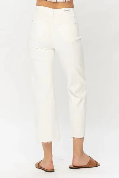 Judy Blue Make You Mine Crop Wide Leg Jeans