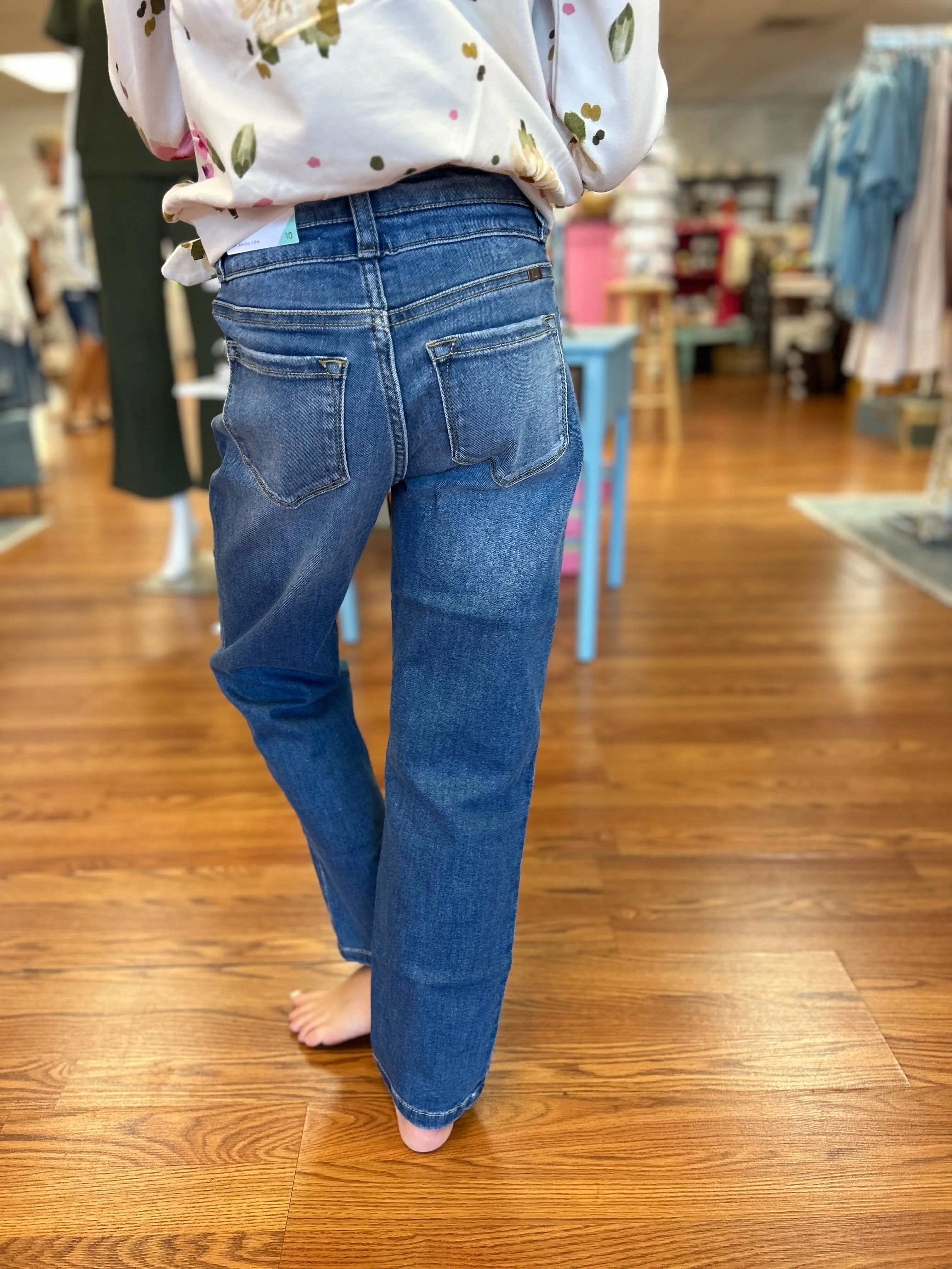KanCan Girls High Rise Mini Straight Jean