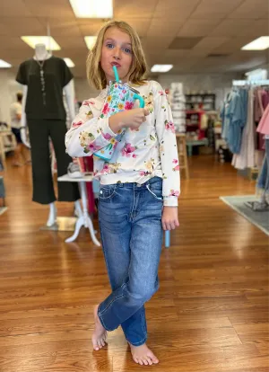 KanCan Girls High Rise Mini Straight Jean