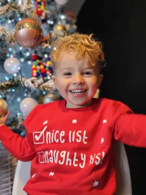 Kids 'Nice List' Christmas Sweatshirt
