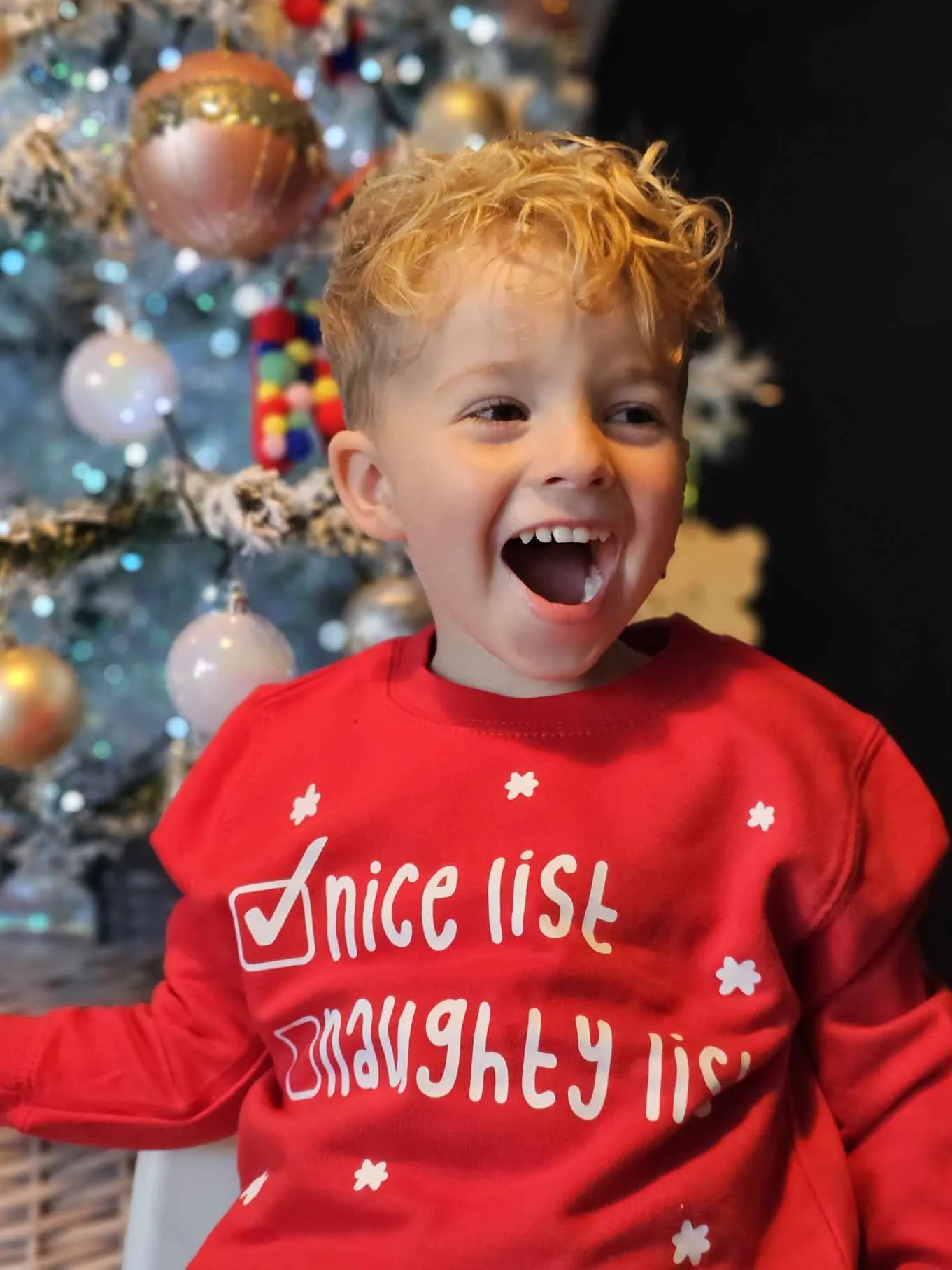 Kids 'Nice List' Christmas Sweatshirt