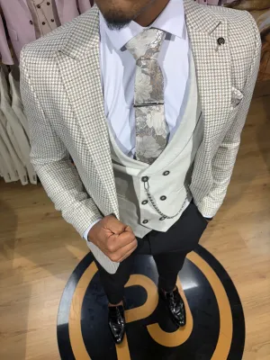 Kingston - Grey/Beige 3 Piece Suit