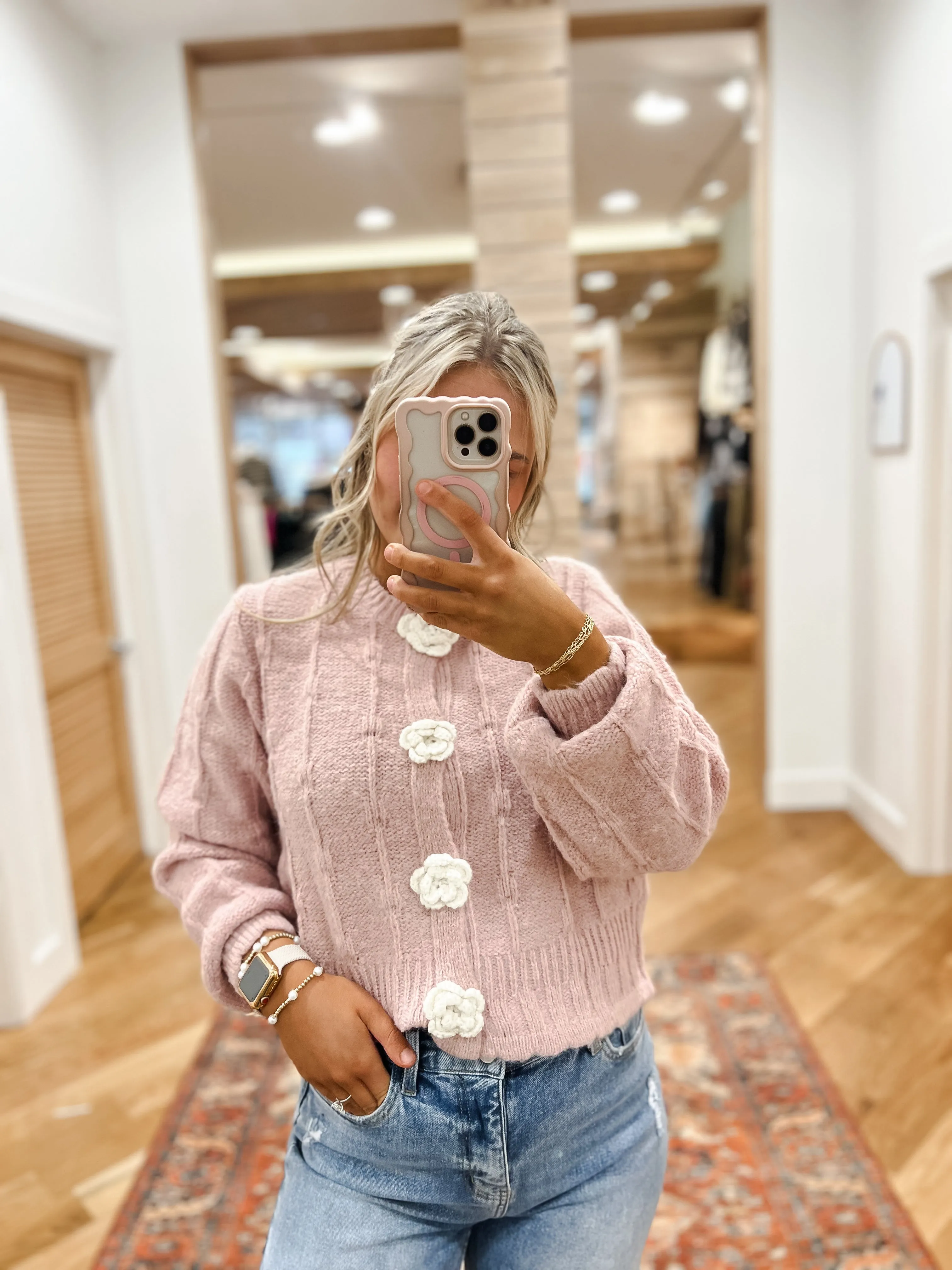 Knit Dreams Blush Sweater