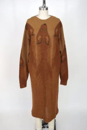 Krizia Maglia Fox Print Sweater Dress*