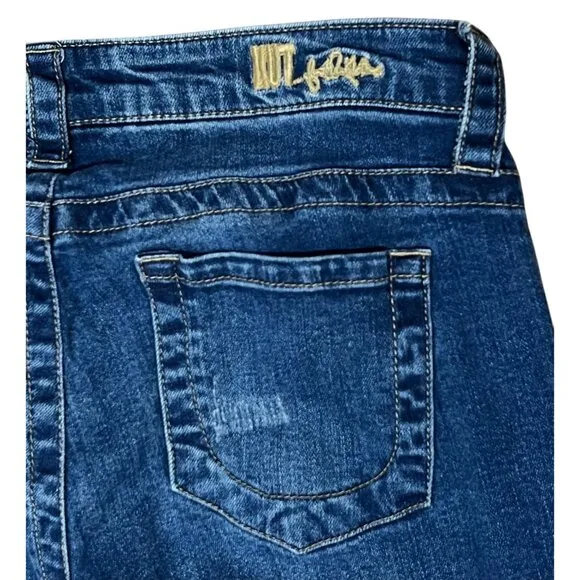 Kut From The Kloth Jeans Size 10 Women Sammie Straight Leg Denim Blue Distressed