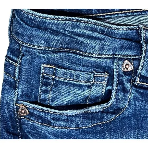 Kut From The Kloth Jeans Size 10 Women Sammie Straight Leg Denim Blue Distressed
