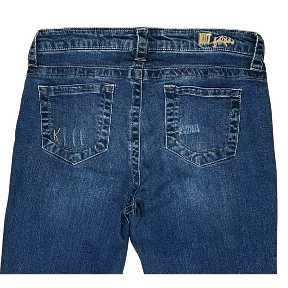 Kut From The Kloth Jeans Size 10 Women Sammie Straight Leg Denim Blue Distressed
