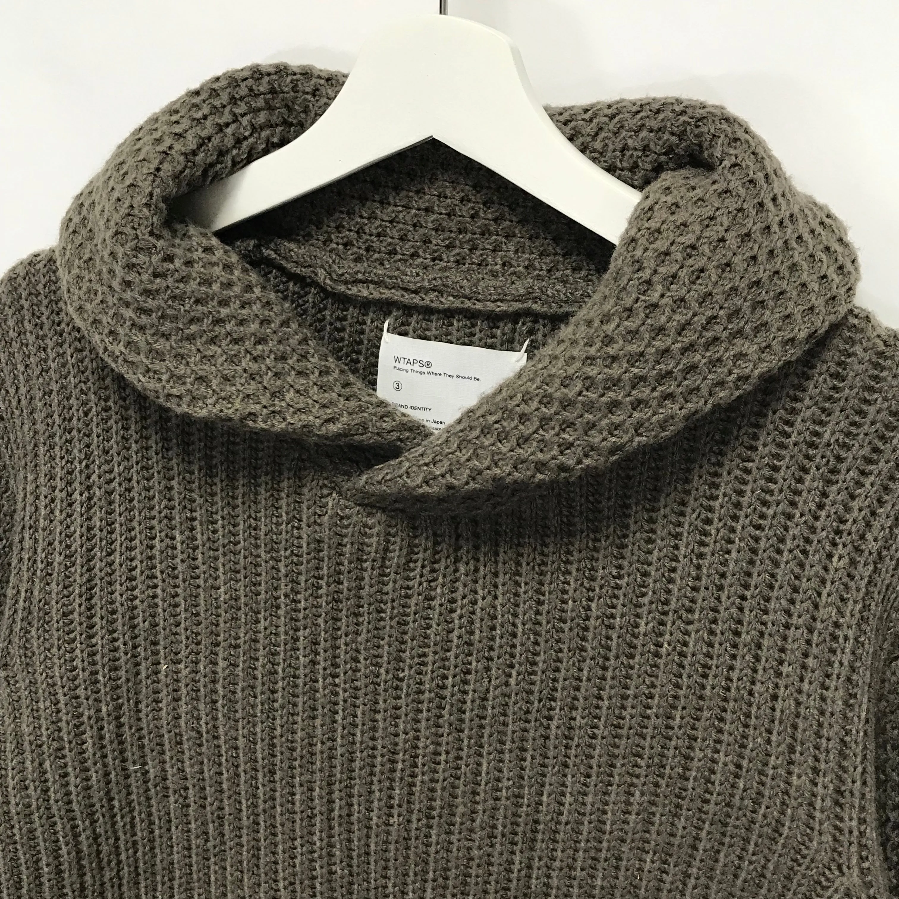[L] WTaps AW13 Shawl Knit Wool Sweater