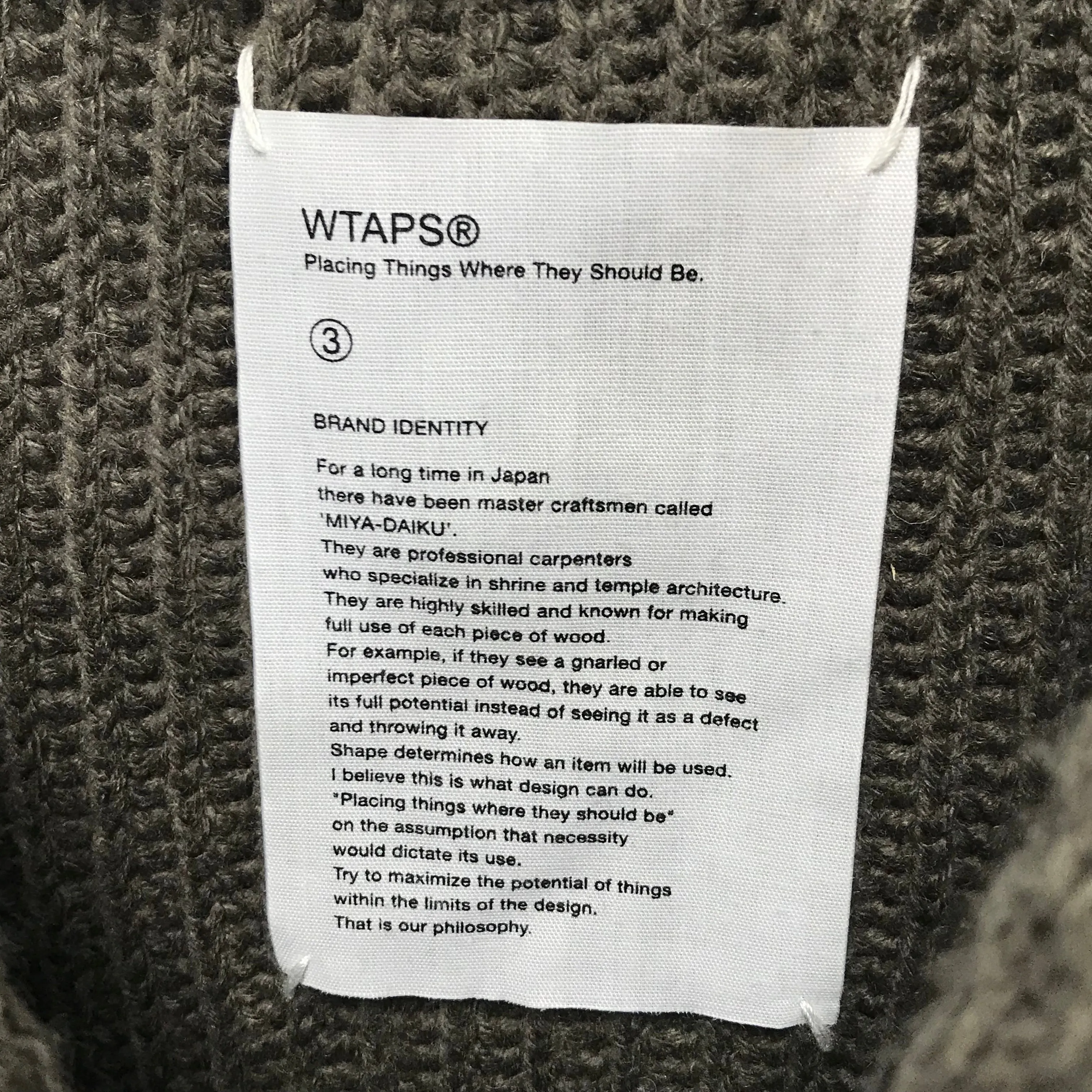 [L] WTaps AW13 Shawl Knit Wool Sweater