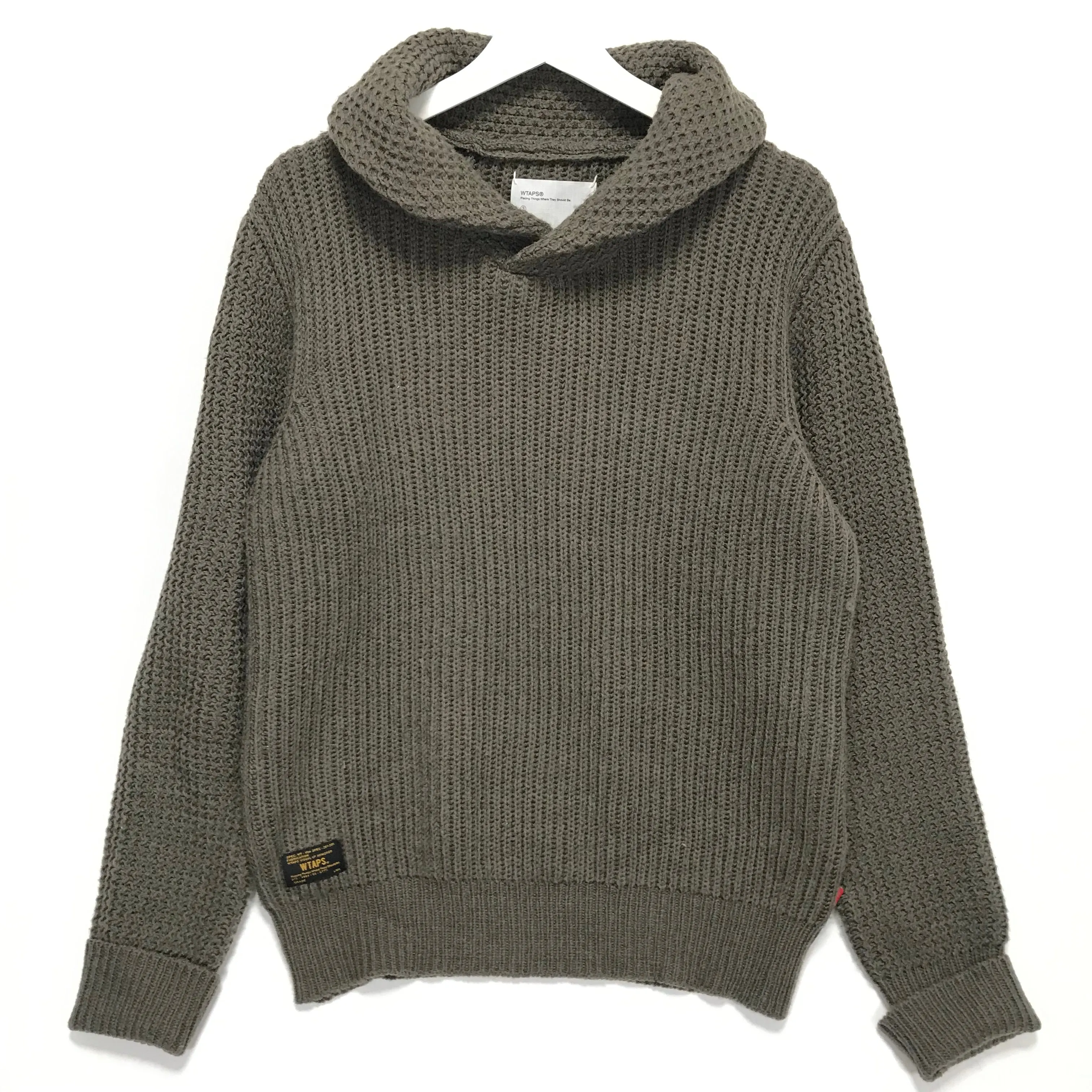 [L] WTaps AW13 Shawl Knit Wool Sweater