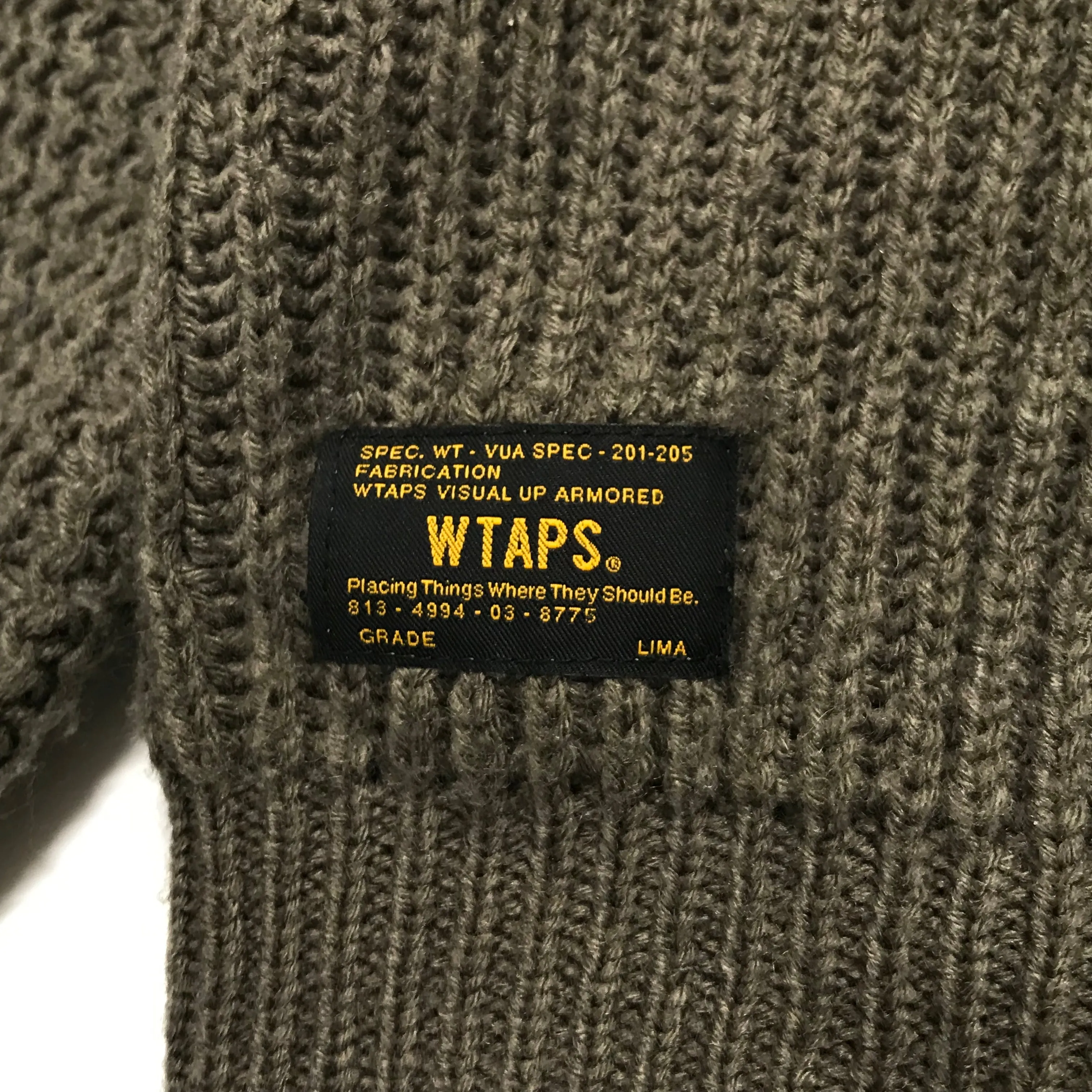 [L] WTaps AW13 Shawl Knit Wool Sweater