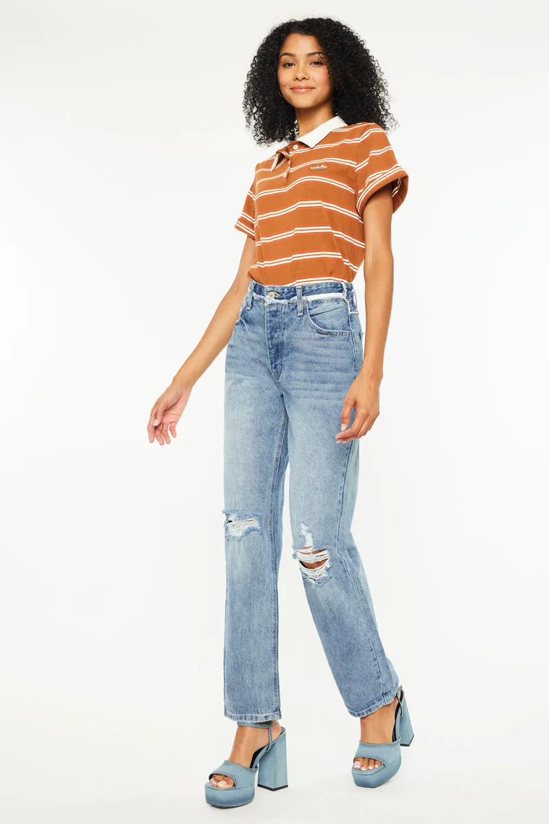 Laila High Rise 90's Straight Leg Jeans
