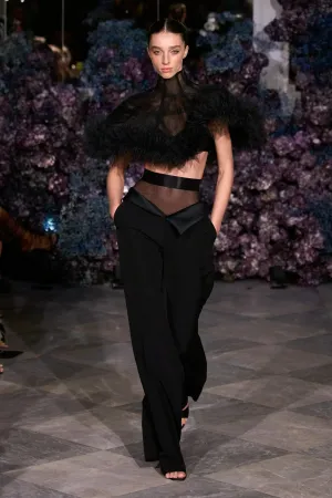 Lapel Waistband Trouser