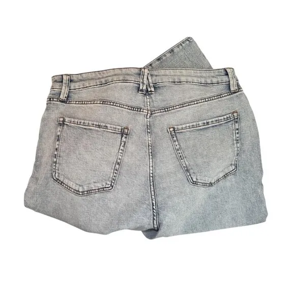 LC Lauren Conrad Womens Super High Rise Raw Hem Wide Leg Jeans Sz 14 NWT