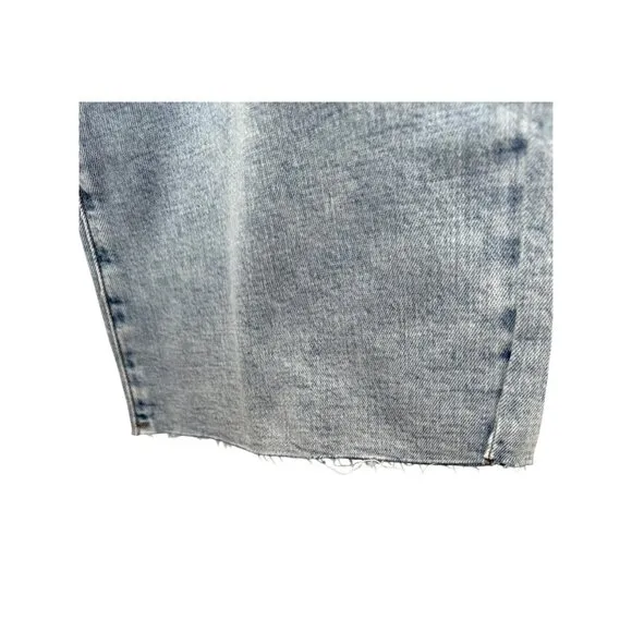 LC Lauren Conrad Womens Super High Rise Raw Hem Wide Leg Jeans Sz 14 NWT
