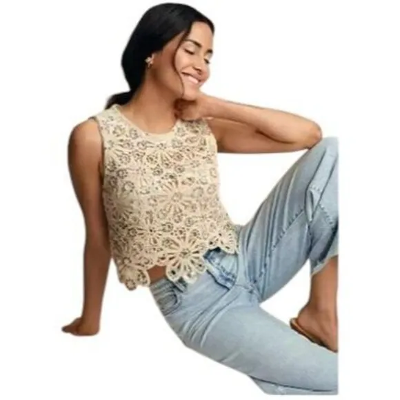 LC Lauren Conrad Womens Super High Rise Raw Hem Wide Leg Jeans Sz 14 NWT