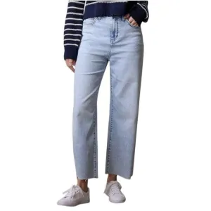 LC Lauren Conrad Womens Super High Rise Raw Hem Wide Leg Jeans Sz 14 NWT