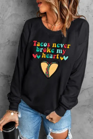 Letter Graphic Heart Sweatshirt