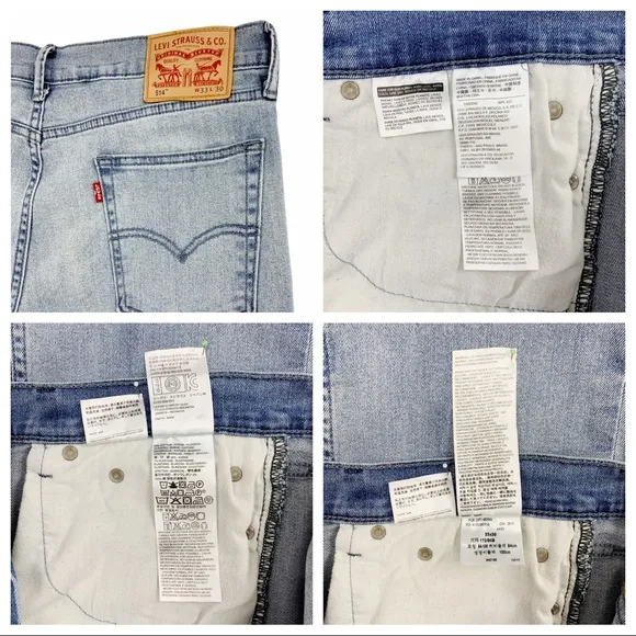 Levi’s 514 Light Blue Wash Straight Leg Jeans Size 33/30