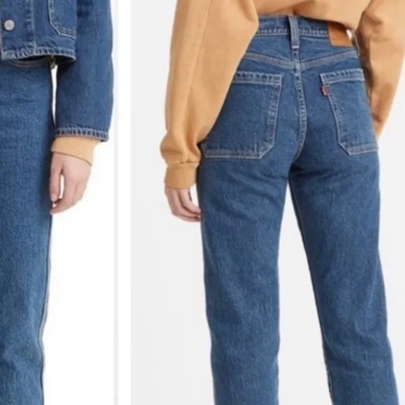 Levi's Premium Wedgie Straight Women's Blue Denim Jeans Size 26 waist, Length 26