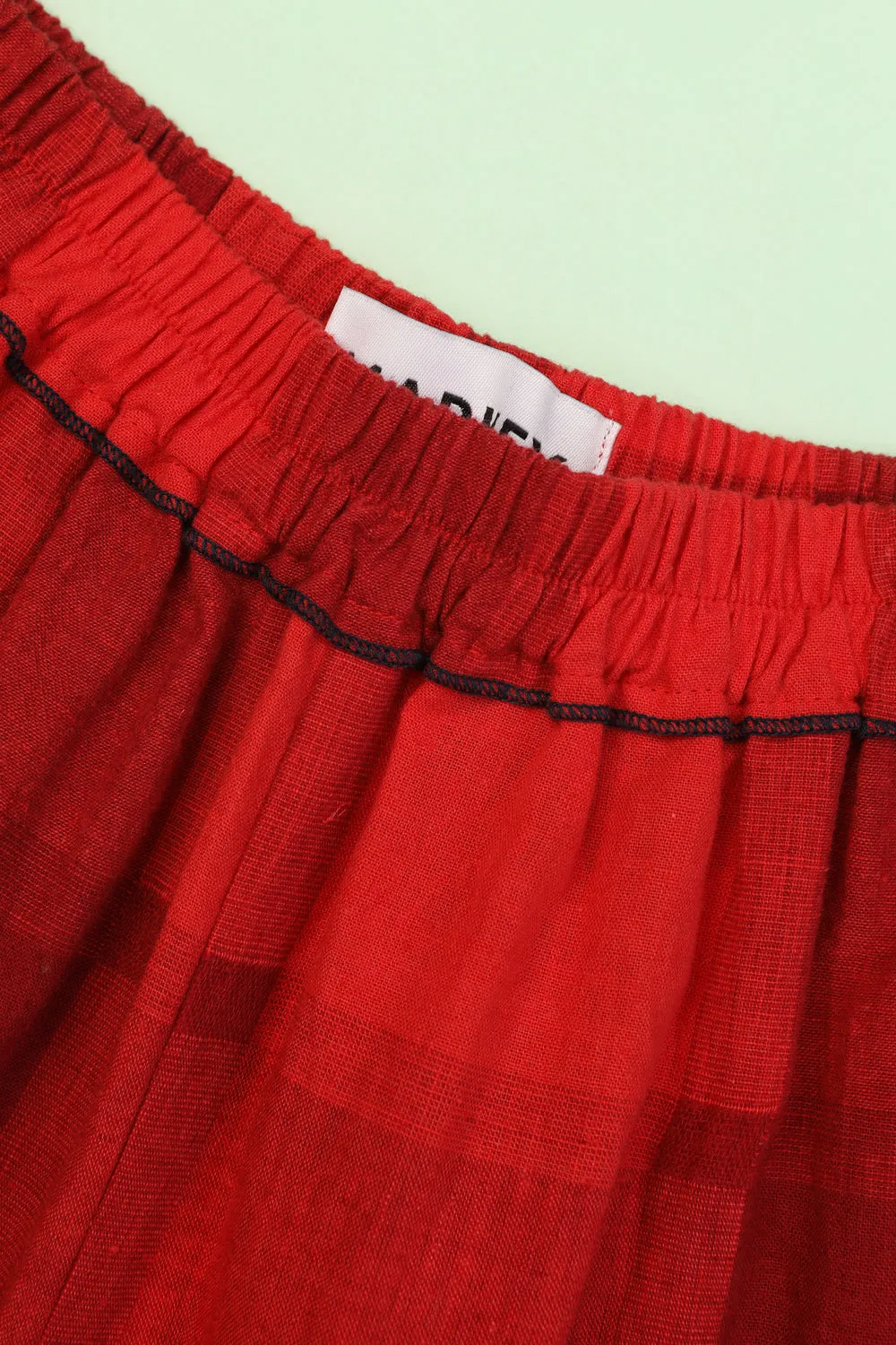 L.F.Markey Eamon Trouser Red Gingham