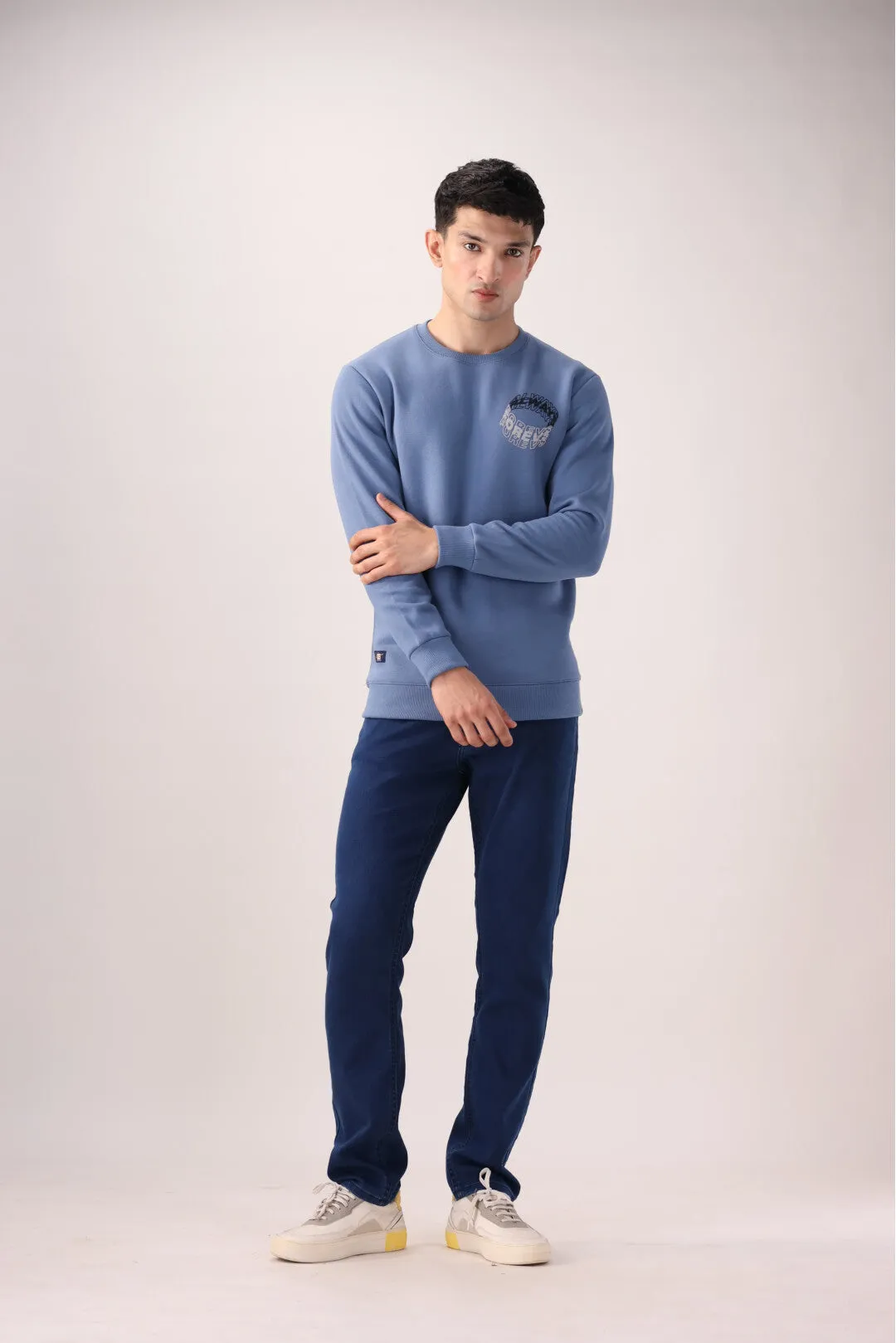 Light Blue Graphic Sweatshirt