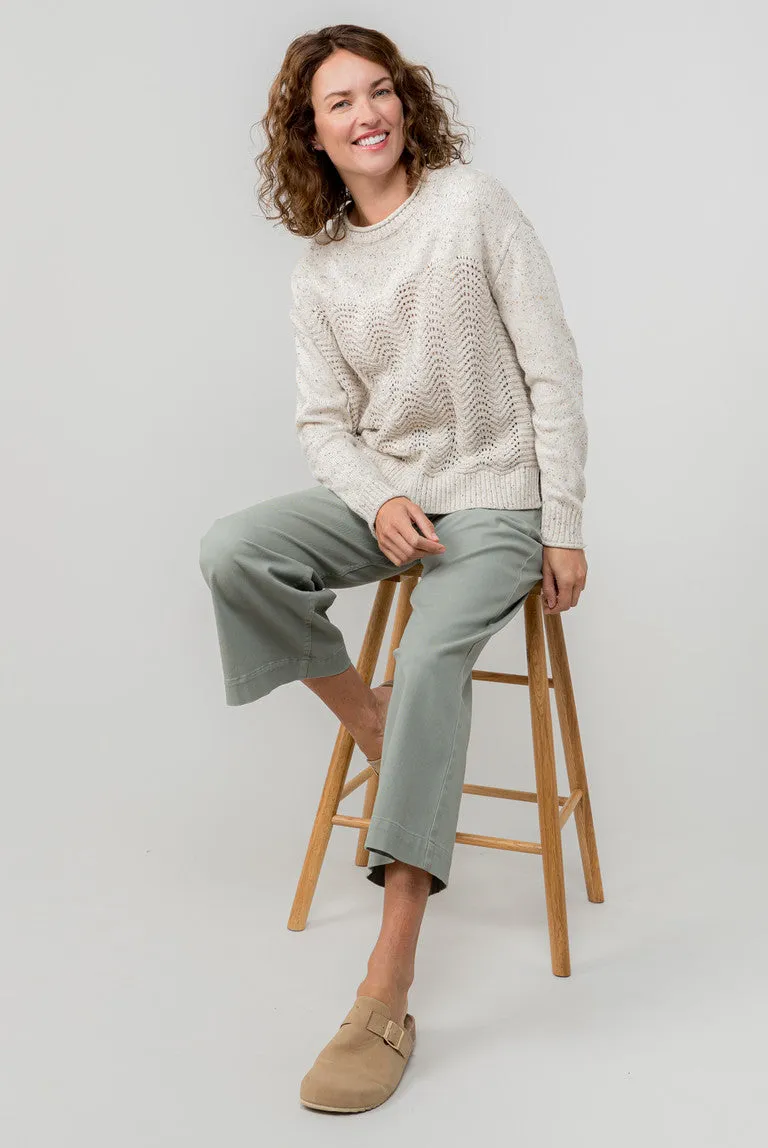 Lily & Me Isla Crop Trouser Twill Sage