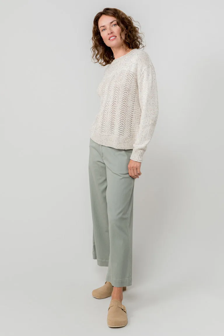 Lily & Me Isla Crop Trouser Twill Sage