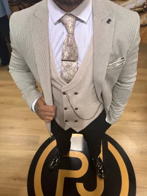 Lionel - Beige/Cream 3 Piece Suit